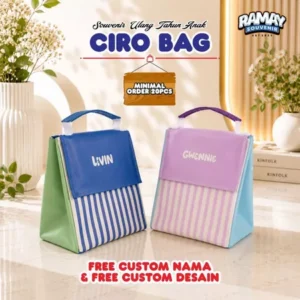 BAG FULL PRINT LAPIS ALUMUNIUM FOIL PREMIUM TAS ULTAH TAS BEKAL/TAS CUSTOM